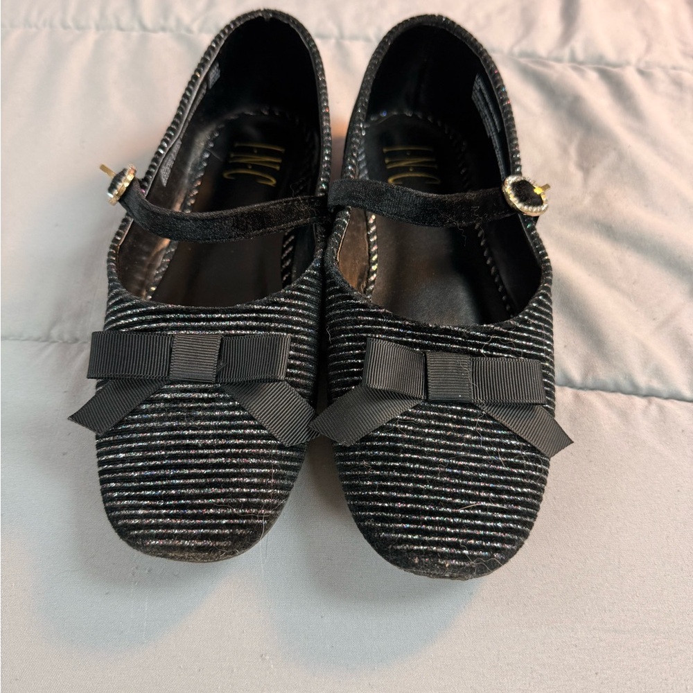 INC International Concepts Black and Silver Kids Dress Shoes